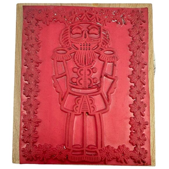 LOT OF 7 Christmas Holidays Wood Mounted Rubber Stamps Nutcracker Tree Wreath - Picture 11 of 15